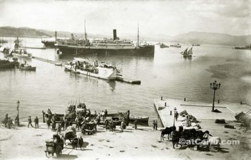 Korfu alte Fotos-Italiener evakuieren Korfu um 1923